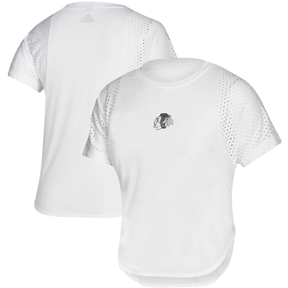 Chicago Blackhawks adidas Women's Stadium ID Franchise T-Shirt - White